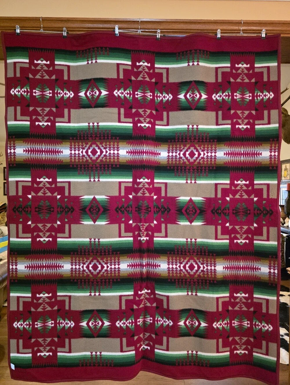 Chief Joseph Pendleton Wool 64 X 80 Inch Blanket - Cardinel Red (Discontinued)